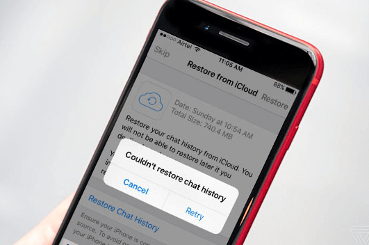 2024 cozuldu iclouddan whatsapp geri yukleme calismiyor