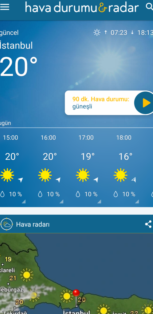 Android için En İyi Ücretsiz Hava Durumu Uygulaması 1 android icin en iyi ucretsiz hava durumu uygulamasi