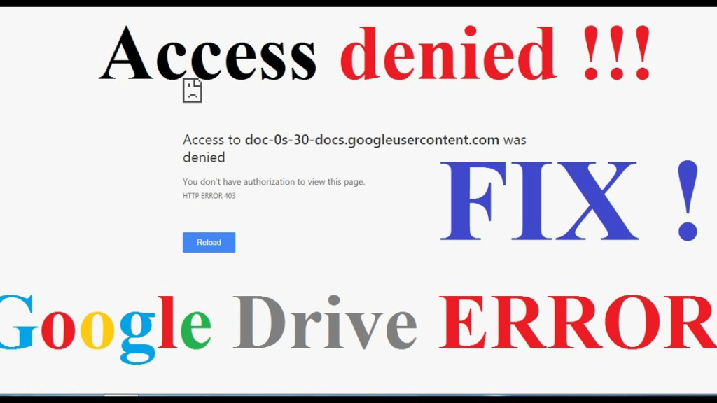 google drive erisimi reddedildi hatasi nasil duzeltilir 2024 guncellemesi