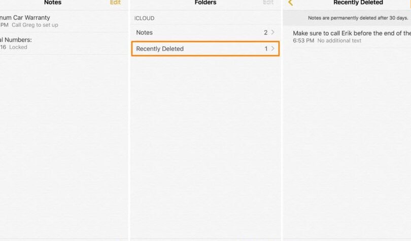 iPhone/iPad'de Silinen Notları Kurtarmanın 5 Yolu 1 iphone ipadde silinen notlari kurtarmanin 5 yolu