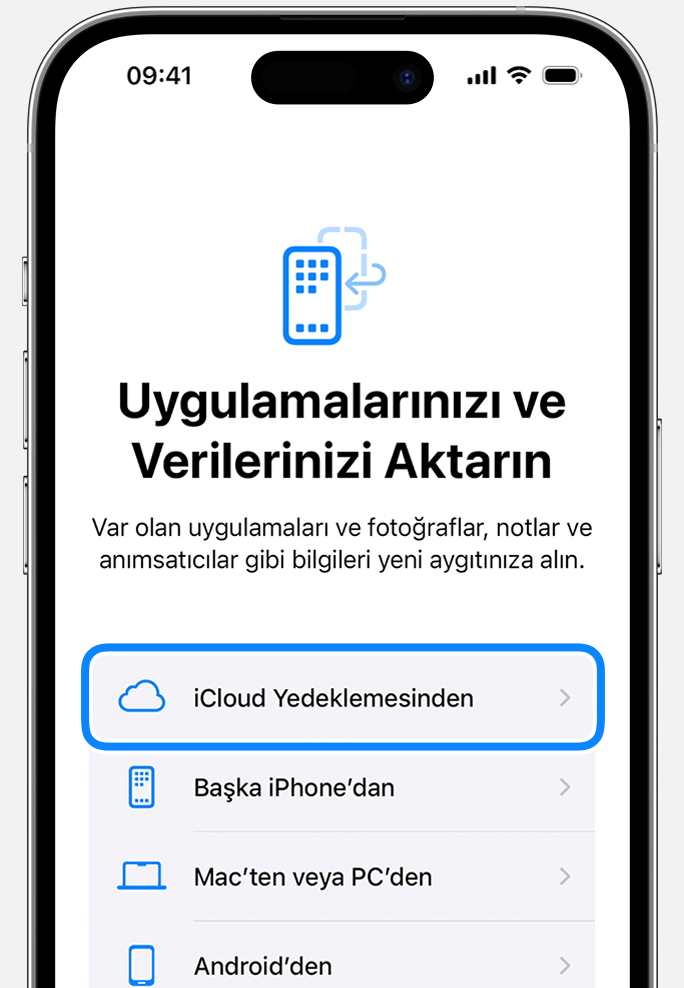 iphoneu icloud yedeklemesinden sifirlamadan geri yukleme 2024update