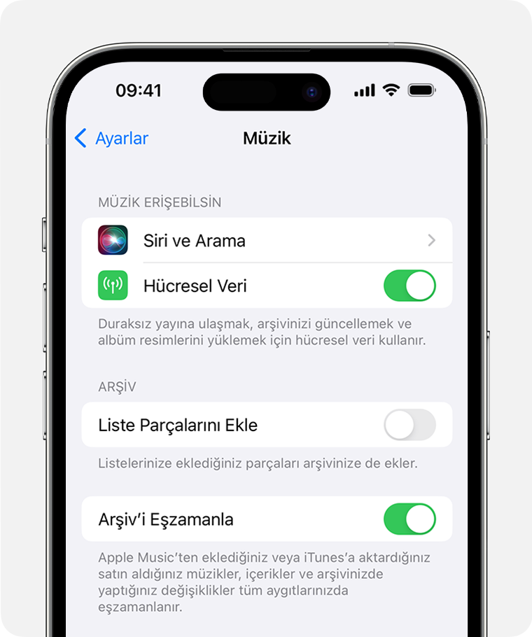 ios 17 iphone 14 pro settings music sync library