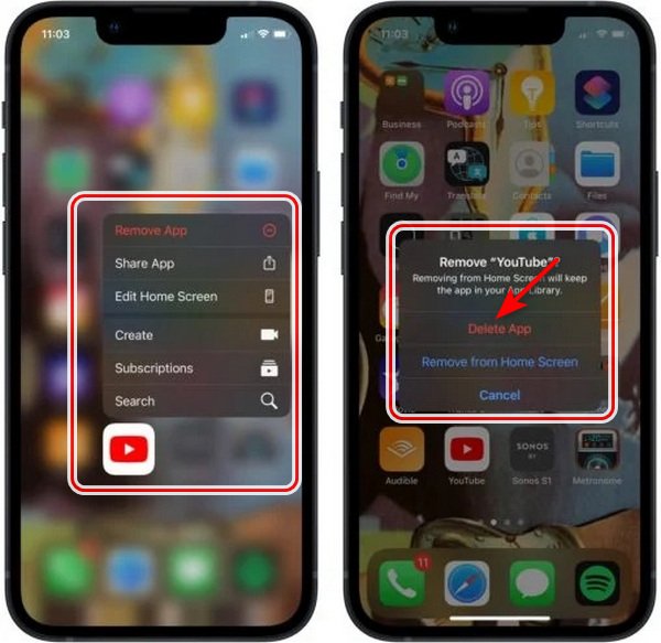 reinstall youtube app