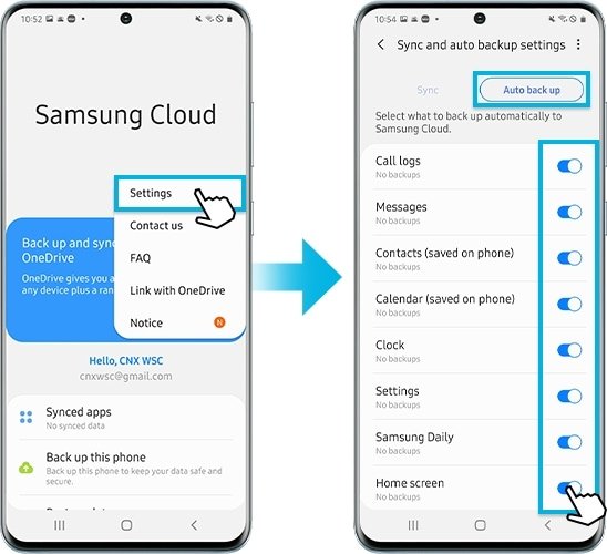 samsung otomatik yedekleme2