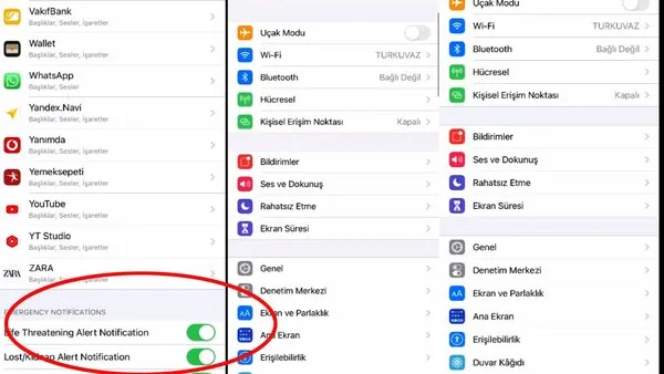son dakika iphonelar neden alarm calmaya basladi iphone evde kal turkiye alarmi test alert notification uyarisi nasil kapatilir 1627114453879