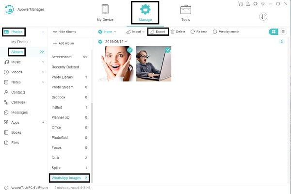 transfer whatsapp photos to pc
