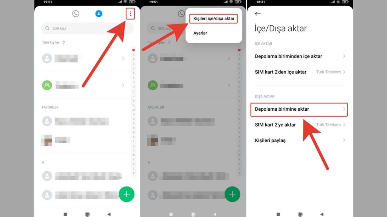 Android telefonda rehber aktarma nasil yapilir 2024