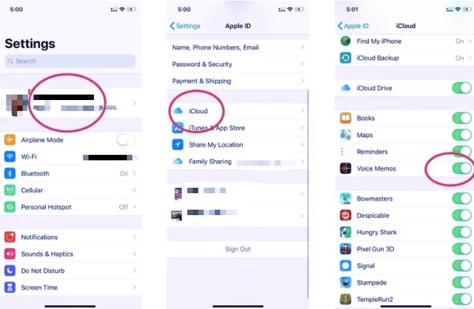 backup voice memos iphone