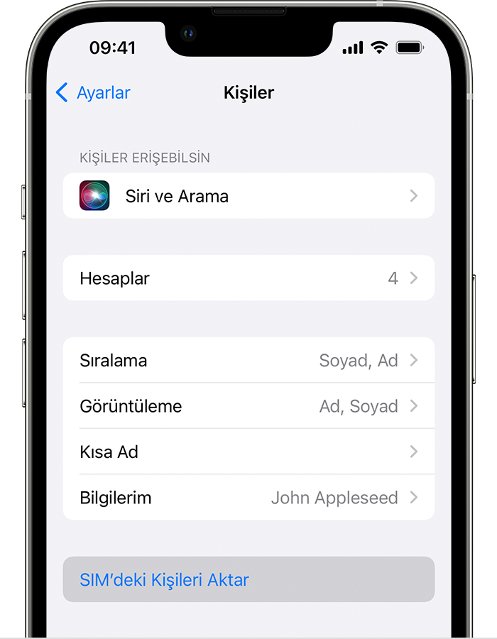 ios15 iphone13 pro settings contacts import sim contacts on tap