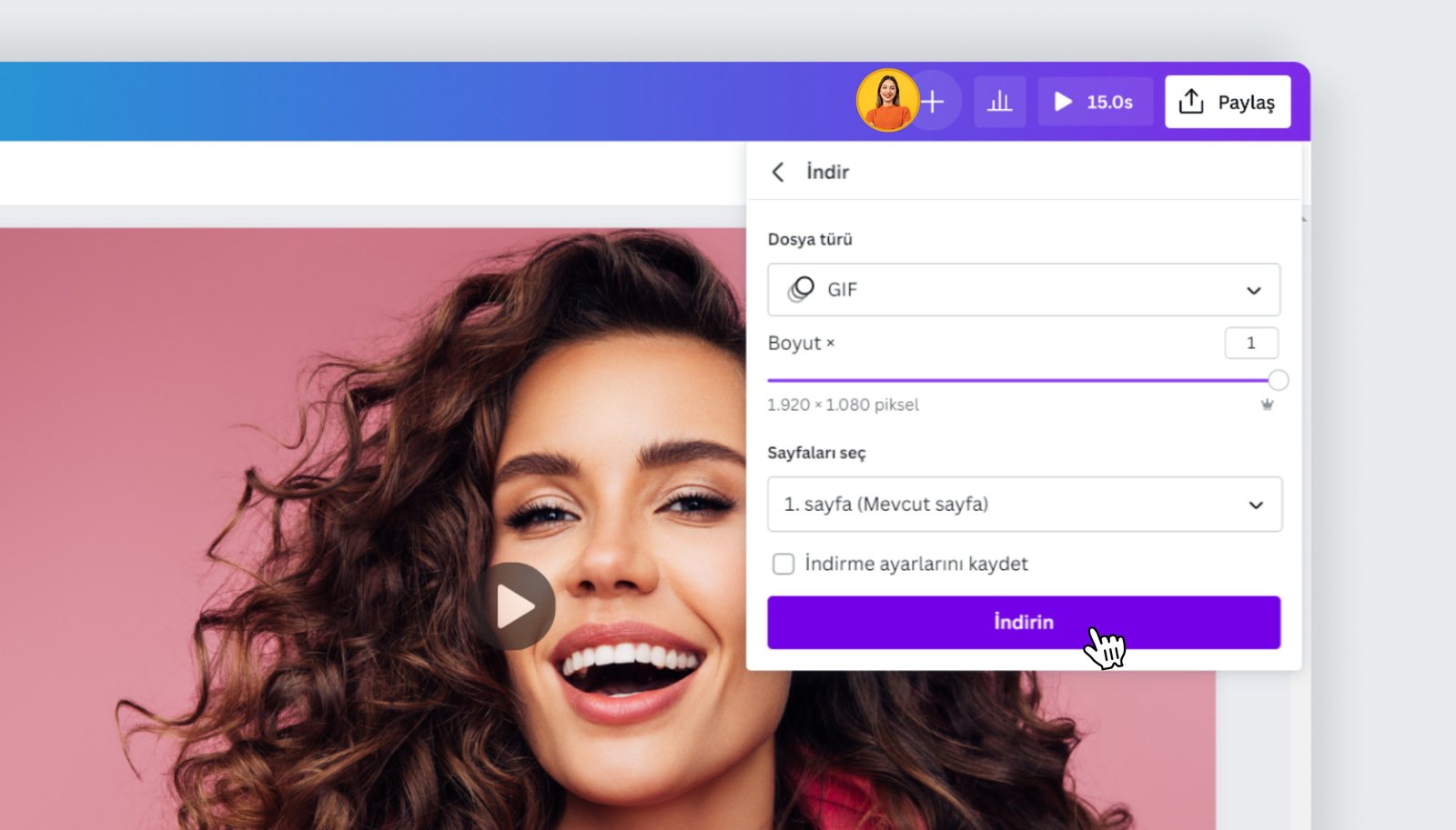 gif yapma Canva