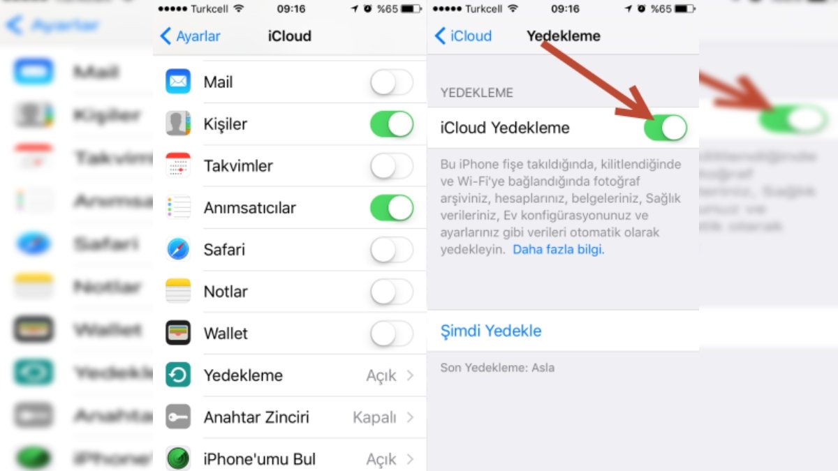 icloud yedekleme ozelligi calismiyor