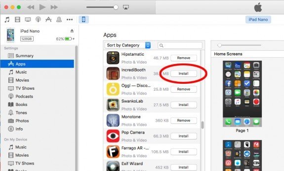 reinstall old iphone apps itunes