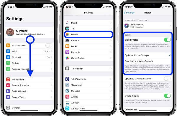 upload icloud photos