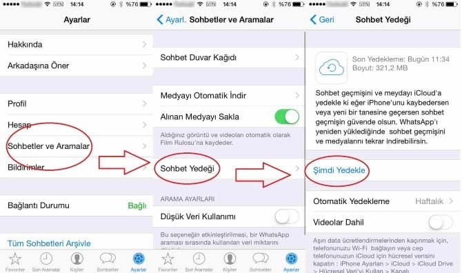 whatsapp silinen mesjlari geri yukleme iphone