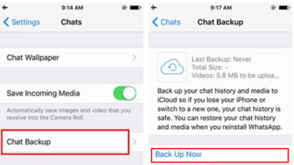 icloud backup chats