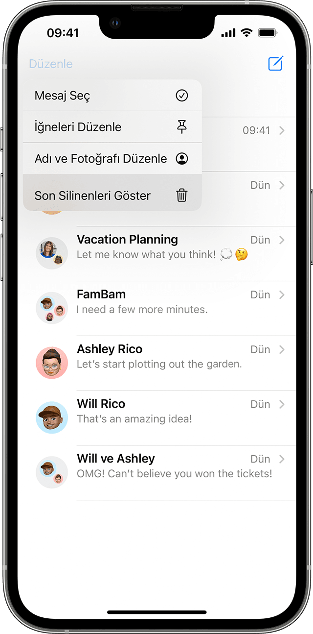 ios 16 iphone 13 pro messages edit show recently deleted ontap