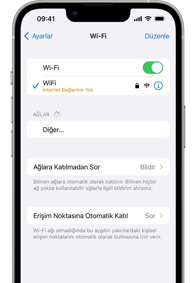 ios 16 iphone 13 pro settings wifi no internet connection