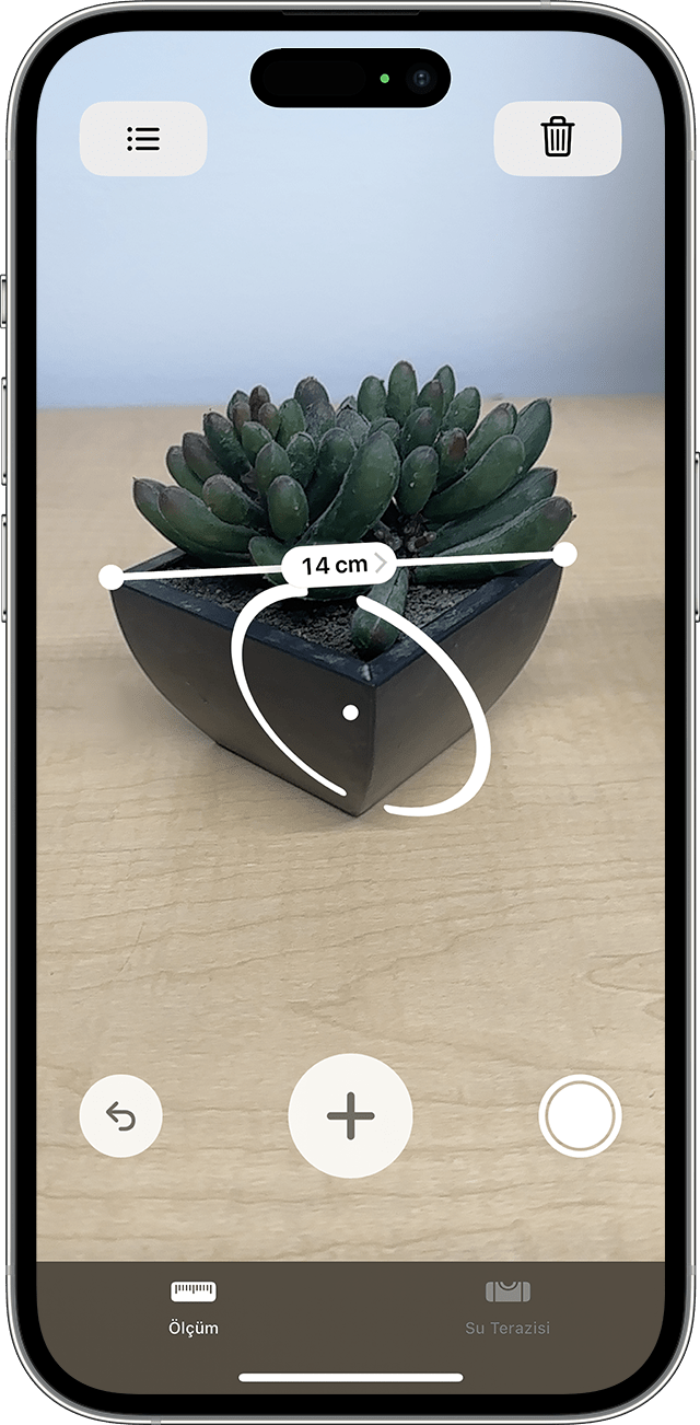 ios 16 iphone 14 pro measure one area