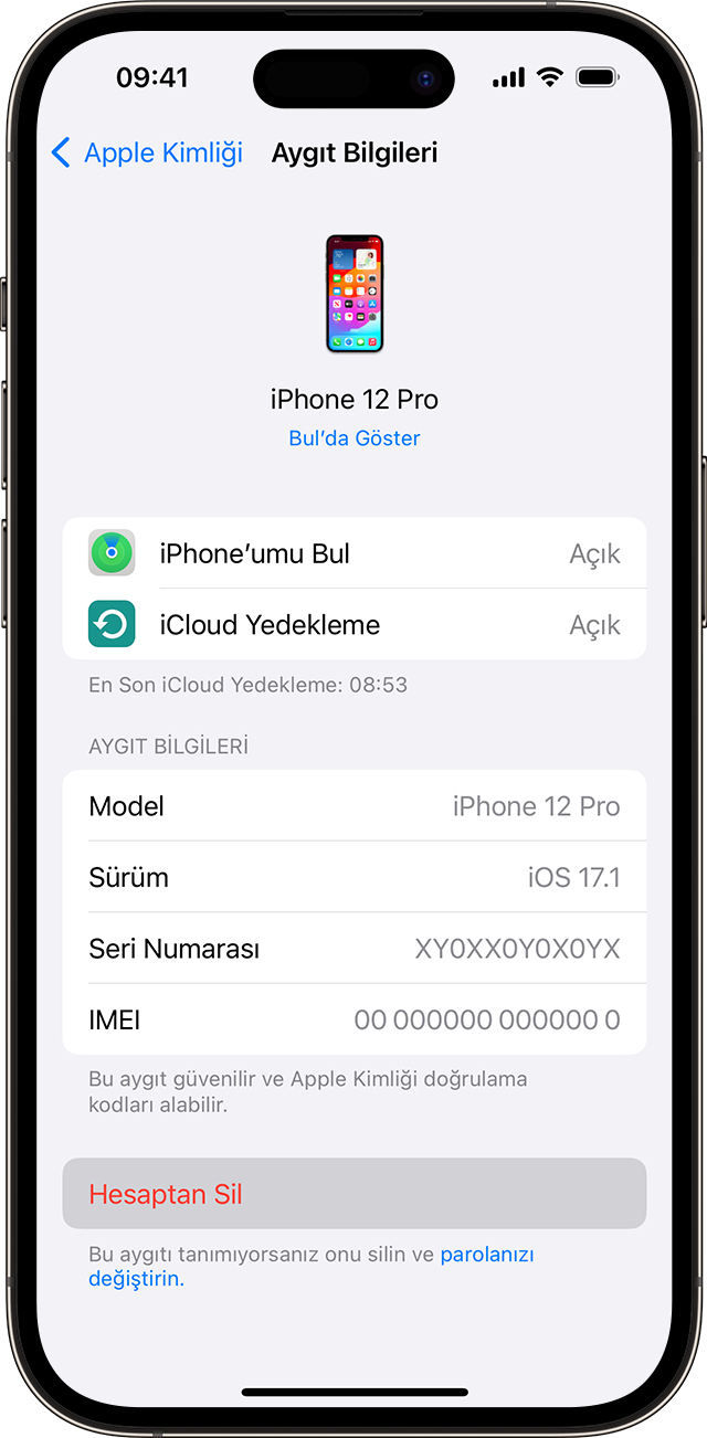 ios 17 iphone 14 pro settings apple id device remove from account