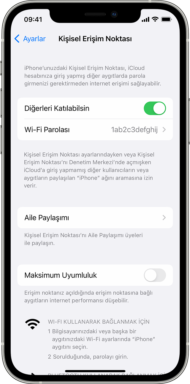 ios15 iphone12 pro settings hotspot on