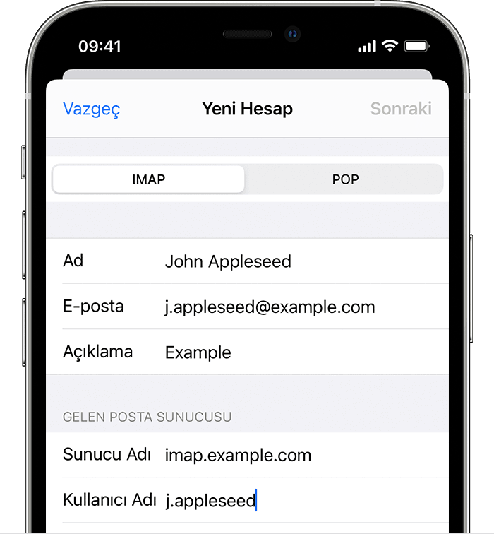 ios15 iphone12 pro settings mail accounts enter account settings manually