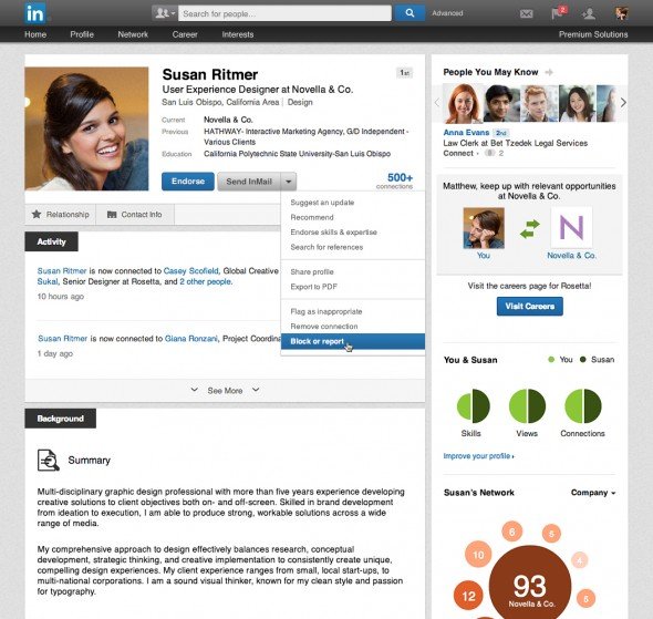 linkedin engelleme