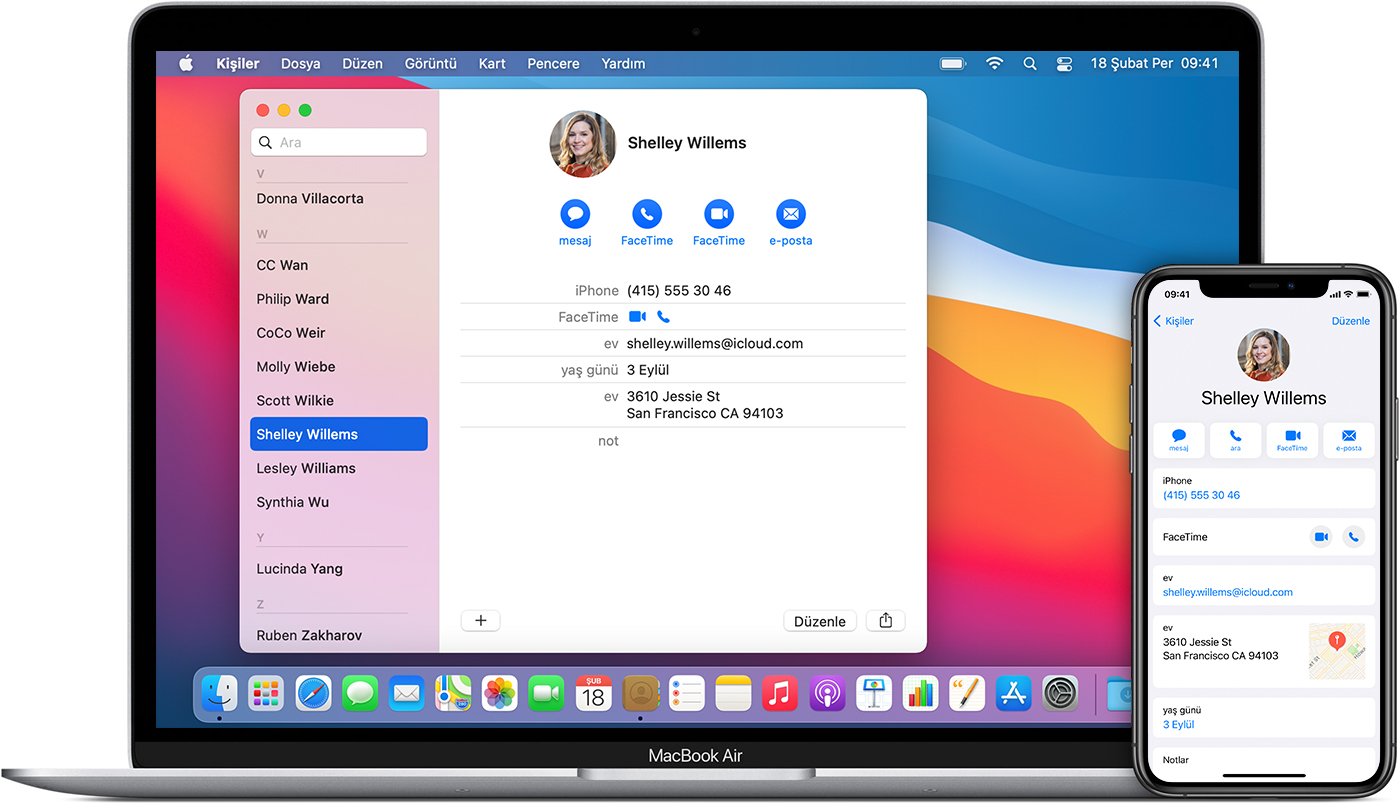 macos big sur ios14 macbook air iphone 11 pro contacts hero