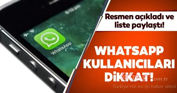 whatsapp artik bu telefonlarda calismiyor listeden telefonunuzun olup olmadigi kontrol edin 1609575539346