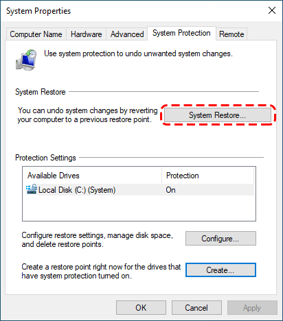 will system restore recover deleted files