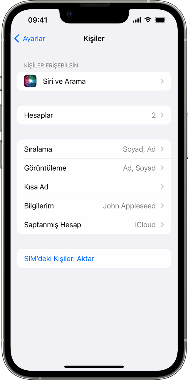 ios 16 iphone 13 pro settings contacts